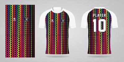 colorful football jersey sport design template vector