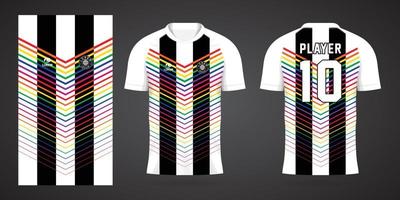 colorful football jersey sport design template vector