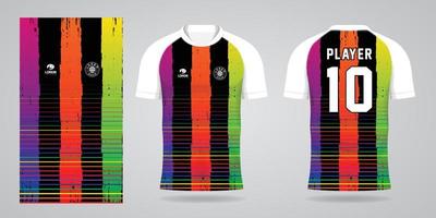 colorful football jersey sport design template vector