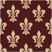 Beige and brown floral seamless pattern vector