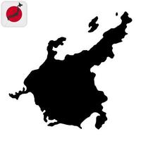 mapa de chubu, región de japón. ilustración vectorial vector