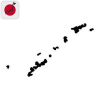 mapa de okinawa, región de japón. ilustración vectorial vector