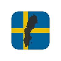 Sweden flag, official colors. Vector illustration.