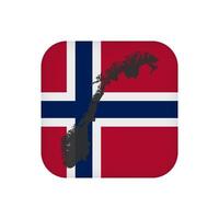 Norway flag, official colors. Vector illustration.