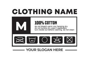 Shirt or clothing tag design template vector