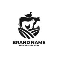 Farm animal logo vector