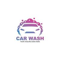 Car wash simple flat logo vector