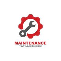 Maintenance simple flat logo vector