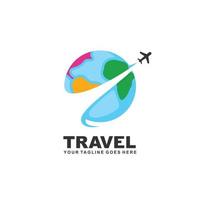 viajar. logotipo de viaje. vector de diseño de logotipo de viaje y viaje