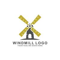 Farm logo. Windmill logo vector