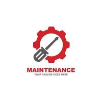 Maintenance simple flat logo vector