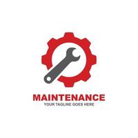 Maintenance simple flat logo vector