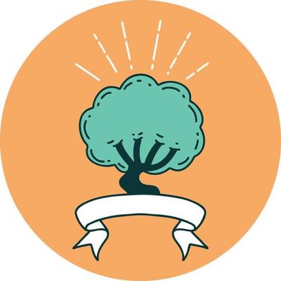 icon of a tattoo style tree