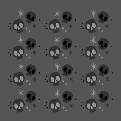 Beautiful background, pattern with skulls and stars