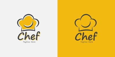 Chef restaurant logo design template vector