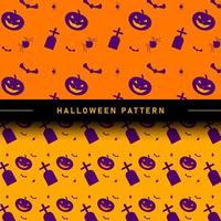 Flat Design Halloween Pattern Collection vector