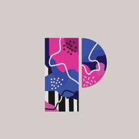 P Alphabet Vector Design