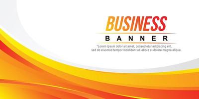 Yellow color wave design for business banner design template vector