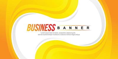 Yellow color wave design for business banner design template vector