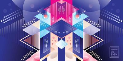 Geometric abstract banner background design vector