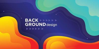 Wavy abstract banner background design vector