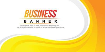 Yellow color wave design for business banner design template vector