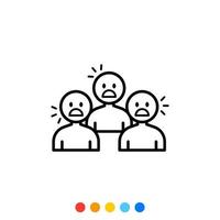 A group of people who are talking loudly, Icon, Vector and Illustration.