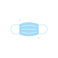 Hygienic mask flat design element, Icon, Vector and Illustration.