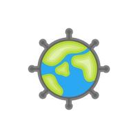 Global epidemic icon, Vector and Illustration.