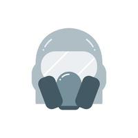Gas mask flat design element, Icon, Vector and Illustration.