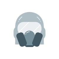 Gas mask flat design element, Icon, Vector and Illustration.