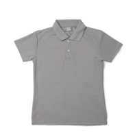 Gray polo shirt mockup, Png file