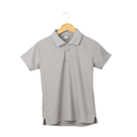 maquete de camisa polo cinza pendurada, arquivo png