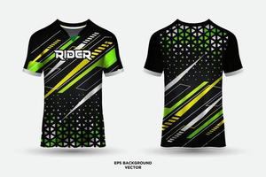 nuevo diseño de camiseta deportiva abstracta adecuada para carreras, fútbol, deportes electrónicos y motocross vector