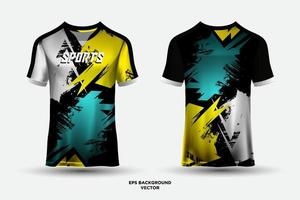 Fantastic Polo shirt jersey design for sports outdoor front and back view vector