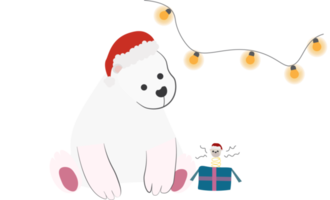 cute christmas animals and snowman for merry christmas png