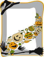 Frame for a photo card for a gift for Halloween. png