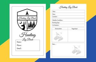 Hunting Log Book vector