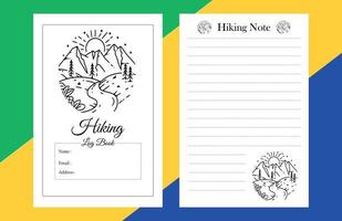 Hiking Log Book vector