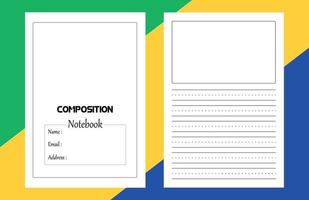 cuaderno de composición vector