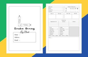 Scuba Diving Log Book vector