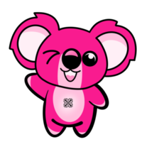 der rosa Koala png