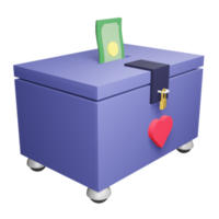 3D Rendering Donation Box png
