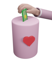 3D Rendering Donation Box png