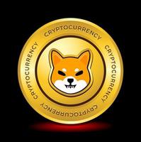shiba inu coin cryptocurrency sign vector