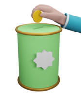 3D Rendering Donation Box png