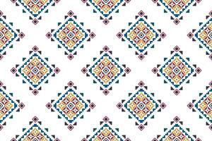 Diseño de decoración del hogar de patrones sin fisuras étnicos ikat. tela azteca alfombra boho mandalas textil decorar papel tapiz. motivo nativo tribal bordado tradicional vector fondo ilustrado