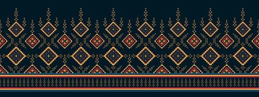 Diseño de decoración del hogar de patrones sin fisuras étnicos ikat. tela azteca alfombra boho mandalas textil decorar papel tapiz. motivo nativo tribal bordado tradicional vector fondo ilustrado