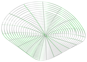 conjunto de etiquetas y marcos de formas geométricas de moda, cuadrícula, estructura alámbrica, elementos de diseño circular. azul degradado, formas abstractas con efecto 3d cromado realista. elemento de diseño geométrico retro futurista png