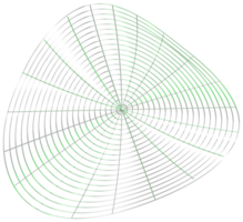 conjunto de etiquetas y marcos de formas geométricas de moda, cuadrícula, estructura alámbrica, elementos de diseño circular. azul degradado, formas abstractas con efecto 3d cromado realista. elemento de diseño geométrico retro futurista png